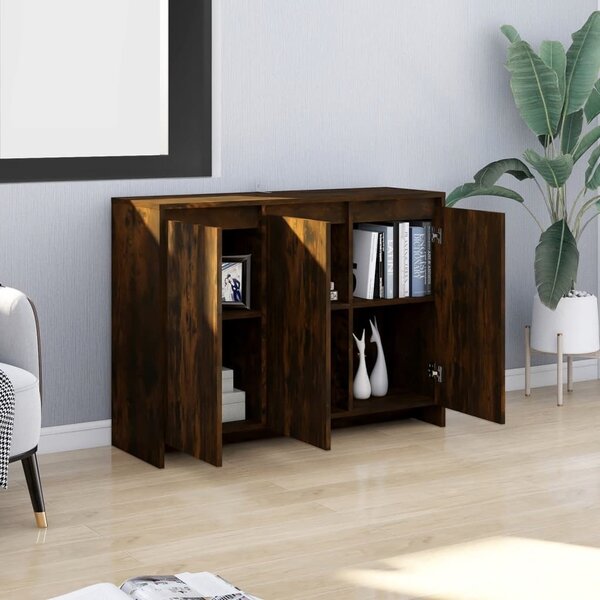 VidaXL Příborník kouřový dub 102x33x75 cm odvozený výrobek ze dřeva