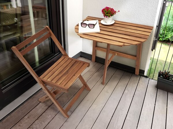 Bistro stolek OSIGO 44 cm 70 cm Akáciové dřevo Hnědá
