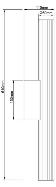 Light Prestige Linea nástěnné svítidlo 1x12 W černá LP-0510/1W-61 BK