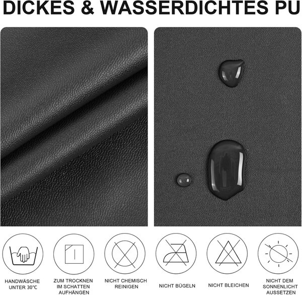 Potahy na židle, elastické, z umělé kůže, voděodolné, sada 4 nebo 6 kusů, vhodné do jídelny a kuchyně
