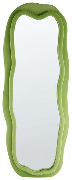 Zrcadlo BEAUNE 56 cm 160 cm Umělý samet Zelená