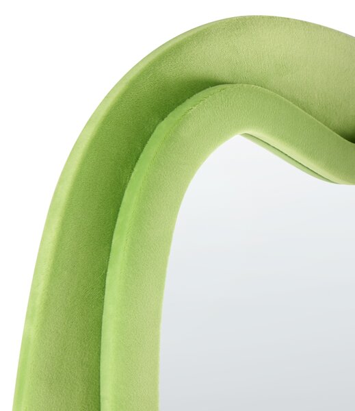 Zrcadlo BEAUNE 56 cm 160 cm Umělý samet Zelená