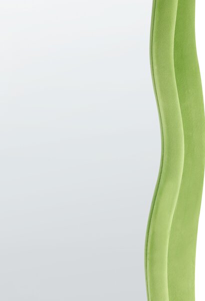 Zrcadlo BEAUNE 56 cm 160 cm Umělý samet Zelená