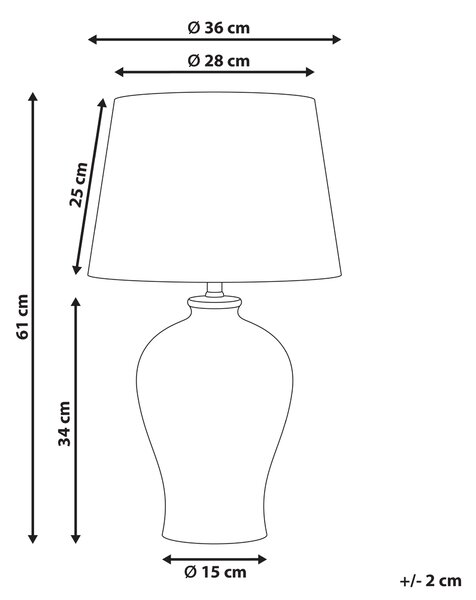 Stolní lampa FEBROS Porcelán Bílá