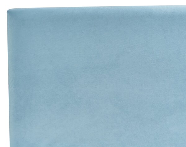 Postel Umělý samet FITOU 90 x 200 cm Světle modrá