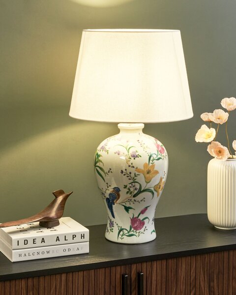 Stolní lampa FEBROS Porcelán Bílá