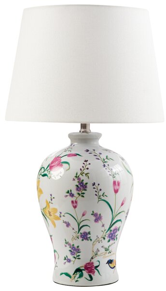 Stolní lampa FEBROS Porcelán Bílá