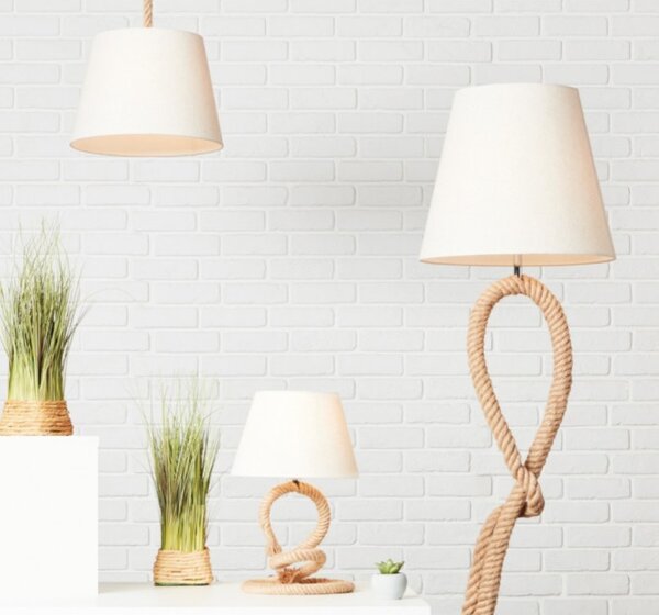Brilliant 94979/09 Stojanová lampa SAILOR přírodní lano