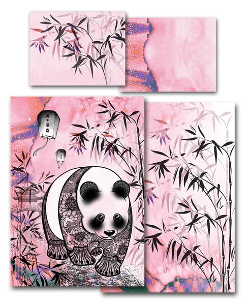 Povlečení Veba GEON tisk Africké léto panda Velikost: 140x200 cm + 70x90 cm
