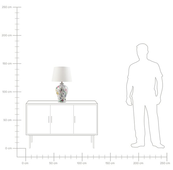 Stolní lampa FEBROS Porcelán Bílá