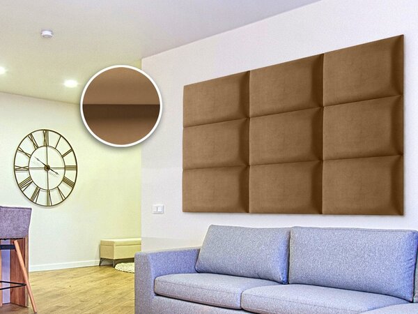 Čalouněný panel Soundless 40x30 cm (hnědý). Akce -11%