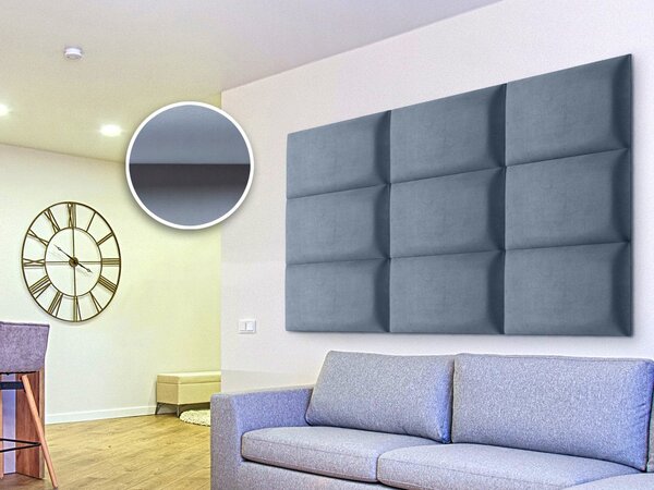 Čalouněný panel Soundless 40x30 cm (světle modrá)
