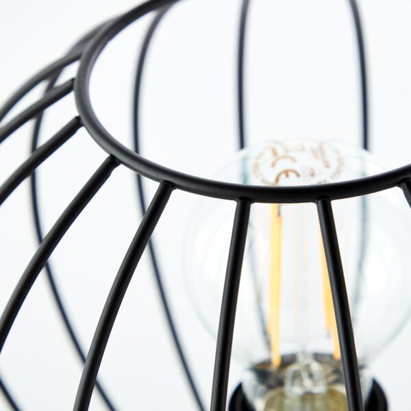 Brilliant 93044/76 Stolní lampa SORANA černá + DŘEVO