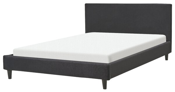 Čalouněná postel 140 x 200 cm černá FITOU