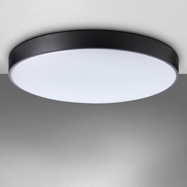 Brilliant HK17795S76 Stmívatelné LED svítidlo SLIMLINE černé, průměr 78cm, RC, CCT, Night Light