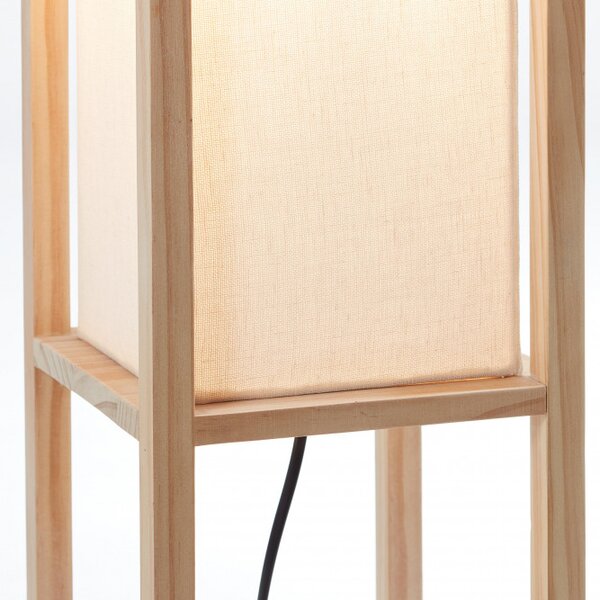 Brilliant 93093/09 Stojanová lampa SEASIDE 120cm textilie + DŘEVO