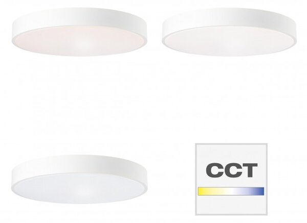 Brilliant HK19060S75 Stmívatelné LED svítidlo SLIMLINE bílé, průměr 49cm, RC, CCT, Night Light