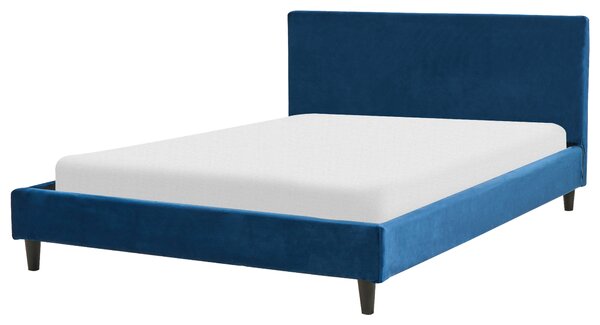 Čalouněná postel 140 x 200 cm námořnická modrá FITOU
