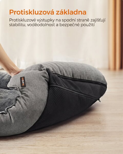 SONGMICS Pelíšek pro psy Alexis 110 cm světle šedý