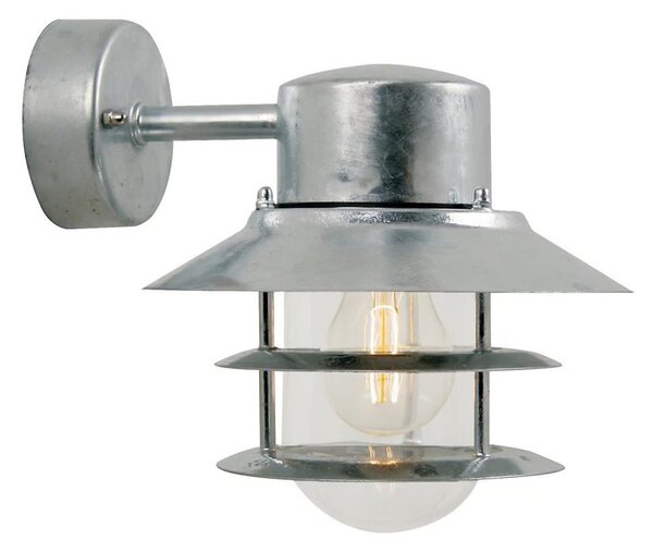 Nordlux - Venkovní nástěnné svítidlo BLOKHUS 1xE27/60W/230V IP54 stříbrná