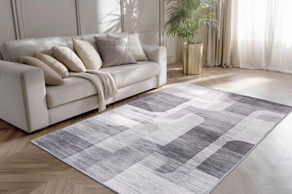 KOBEREC TKANÝ NA PLOCHO, 80/150 cm barvy stříbra Kayoom - Online Only koberce & rohožky, Online Only