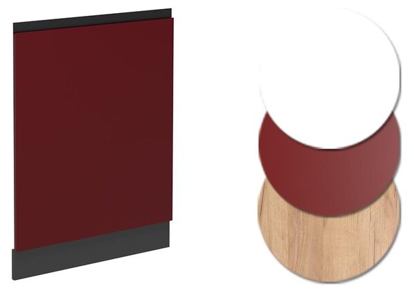 Čelní panel myčky Vicco R-Line Červená 60 cm s pracovní deskou, Model 55117