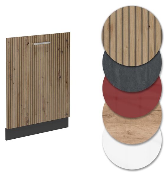 Čelní panel myčky Vicco R-Line Řemeslný dub 60 cm , PD Antracit, Model 55139