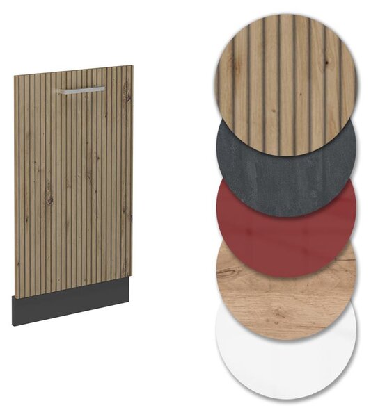 Čelní panel myčky Vicco R-Line Řemeslný dub 45 cm , PD Antracit, Model 55136