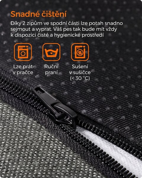 SONGMICS Pelíšek pro psy Alexis 110 cm světle šedý