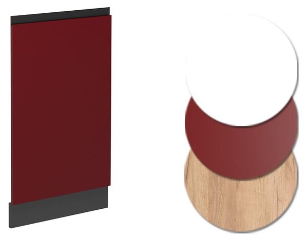 Čelní panel myčky Vicco R-Line Červená 45 cm s pracovní deskou, Model 55108