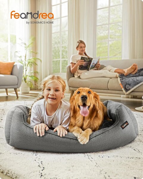 SONGMICS Pelíšek pro psy Alexis 110 cm světle šedý