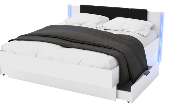 Manželská postel 160 cm Lewell (bílá). Akce -10%