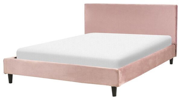 Čalouněná postel 140 x 200 cm růžová FITOU