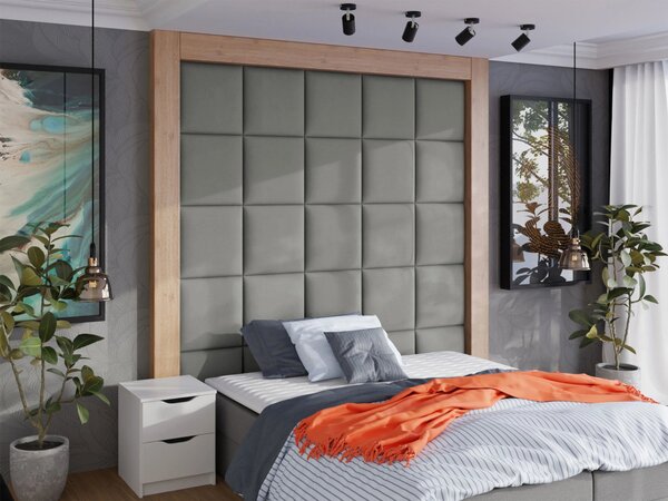Čalouněný panel na zeď 42x42 PAG - šedý