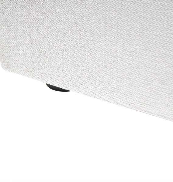 Postel s úložným prostorem Tkanina BASTON 160 x 200 cm Krémově bílá