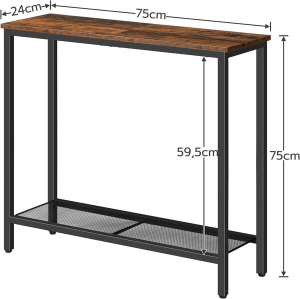 Konzolový stolek Vasagle Trio 75 cm černý/hnědý
