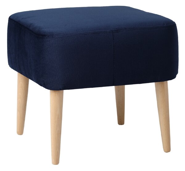 Nordic Design Tmavě modrá sametová podnožka Gus