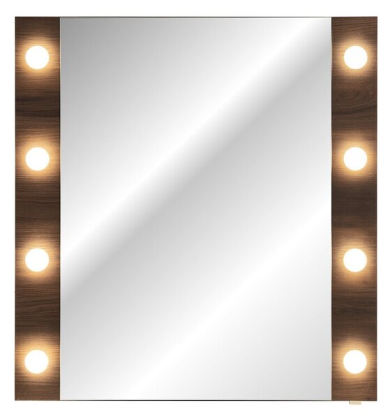 Comad Nástěnné LED zrcadlo Dorothy 80 cm dub ristretto