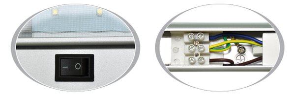 LED kuchyňské svítidlo Ecolite TL2016-70SMD/15W stříbrná