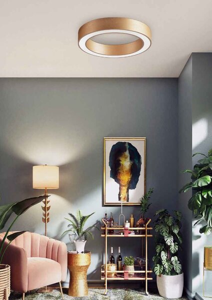Palnas Stropní LED svítidlo Aneta, Ø 80 cm Barva: Černá, Stmívání, řízení: ON/OFF (bez stmívání), Dálkový ovladač: Bez dálkového ovladače
