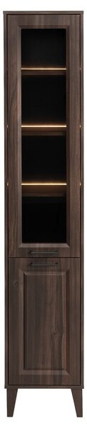 Comad Vysoká koupelnová skříňka Dorothy s LED osvětlením 80-40-2D dub ristretto