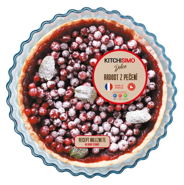 Ocuisine Skleněná zapékací forma na koláč KITCHISIMO Dolce 27x3cm, borosilikát