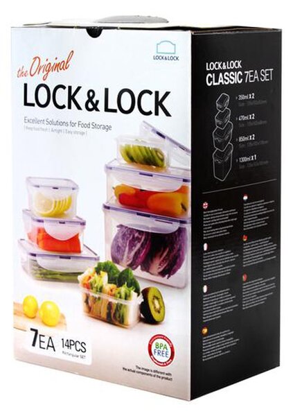 Lock&Lock Dóza na potraviny sada 7ks HPL809BS