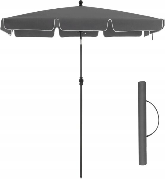 Klasický slunečník Songmics šedý 200 x 200 cm