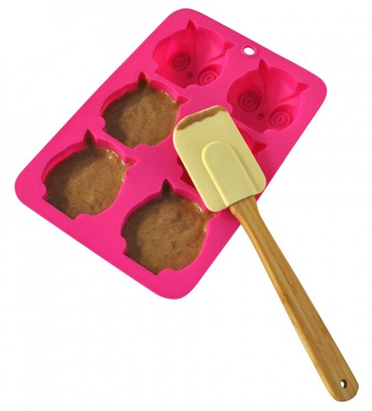 Toro Silikonová forma na muffiny 6ks 25,5x17cm sovy