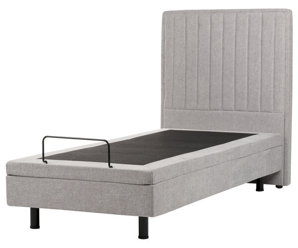 Polohovací postel Tkanina CASTELLAN 90 x 200 cm Světle šedá