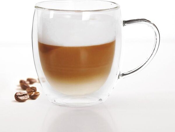 Toro Skleněný hrnek Latte Macchiato dvojité borosilikátové sklo 400ml