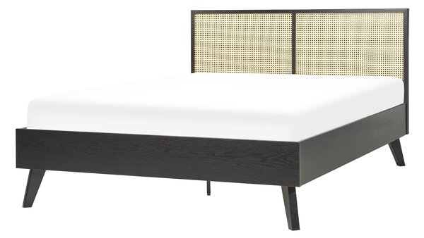 Postel Ratan MONPAZIER 140 x 200 cm Černá