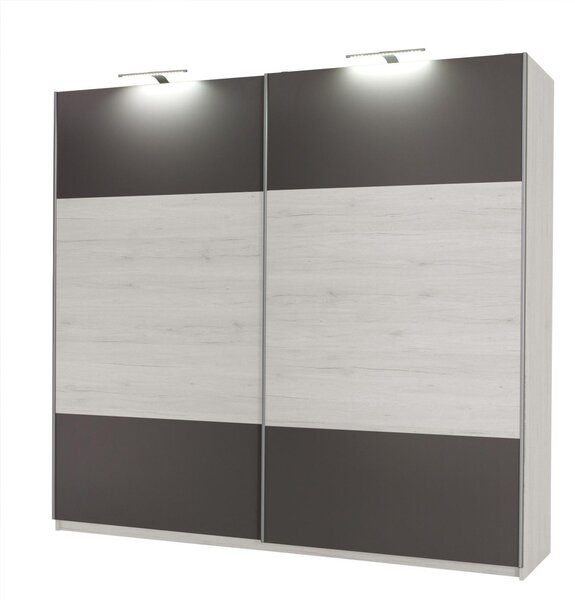 Šatní skříň Daphis 1 G (borovice norská) (s LED osvětlením)
