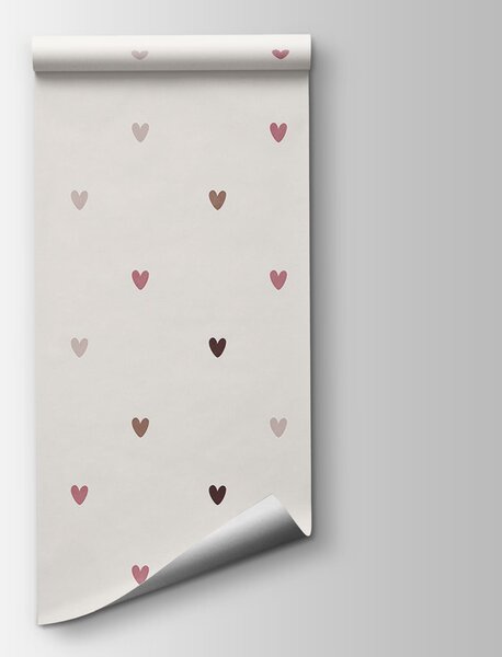 Fototapeta Bílé pozadí s mnoha malými srdíčky, Geometrické fototapety, Populární fototapety, t00921 - Tapeko.co.cz
